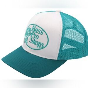 Bass Pro Shops Ladies Fit Teal and White Trucker Hat